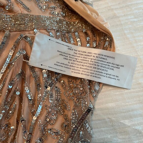 BRAND NEW MAC DUGGAL EMBELLISHED FRINGE CAP SLEEVE TRUMPET GOWN #4715 SIZE 12 - Picture 9 of 10